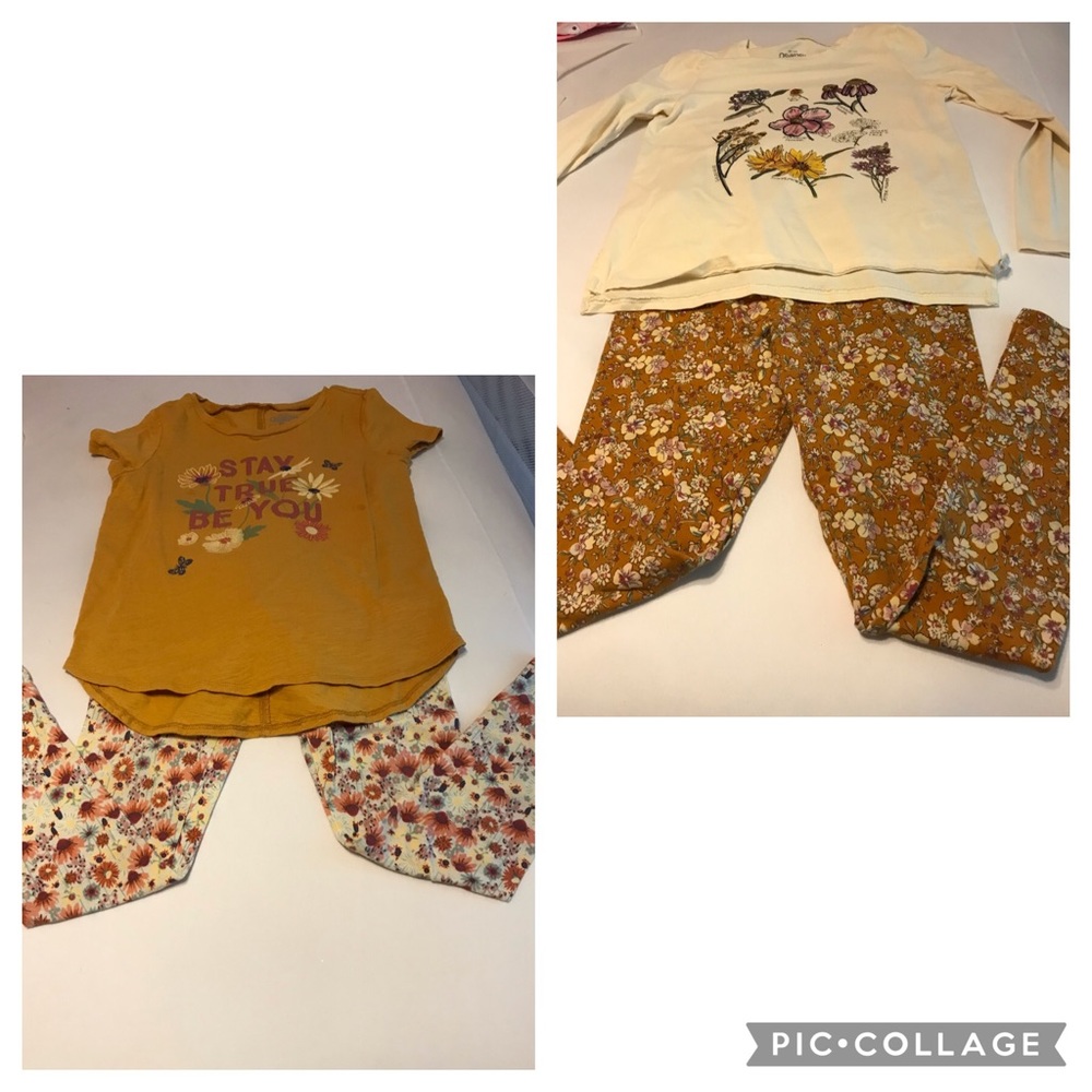 5/$25- 2 floral Osh Kosh outfits